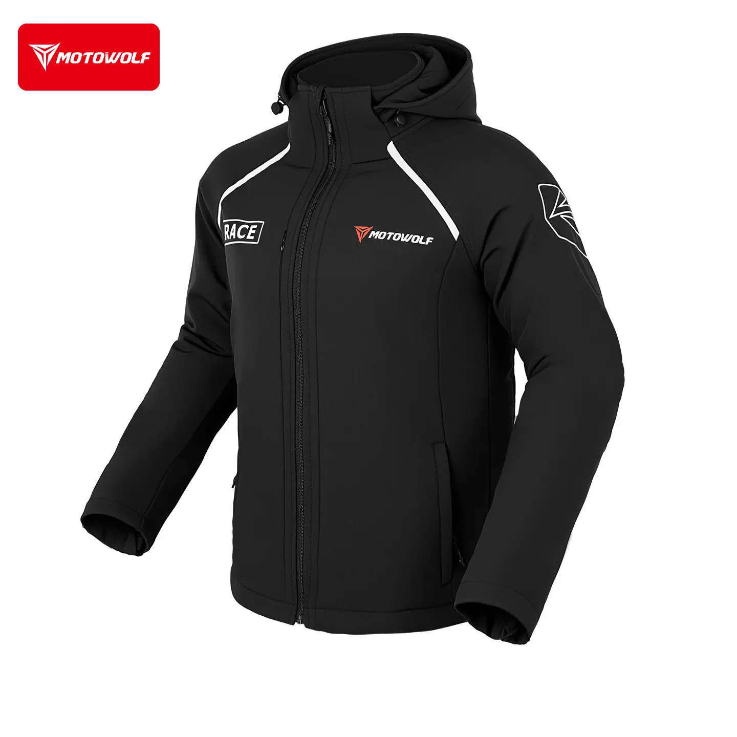 MOTOWOLF Motorcycle Thermal Jacket Windproof Jacket Commuter Fleece Racing Jacket Men Women Winter Cycling Suit