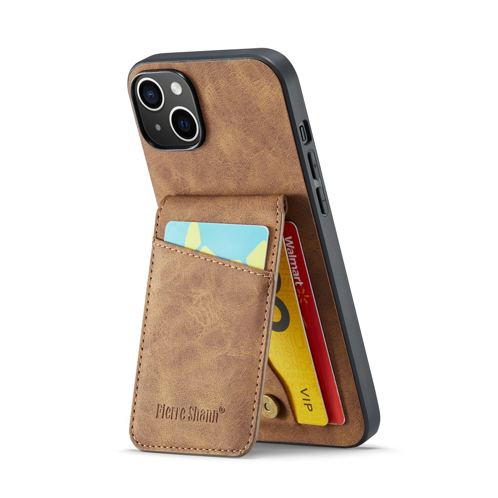 Crazy Horse Retro Leather Wallet Case for iPhone, Stand Cover, 15, 14, 13, 12, 11 Pro, 6, 7, 8 Plus, X, Xr, Xs Max