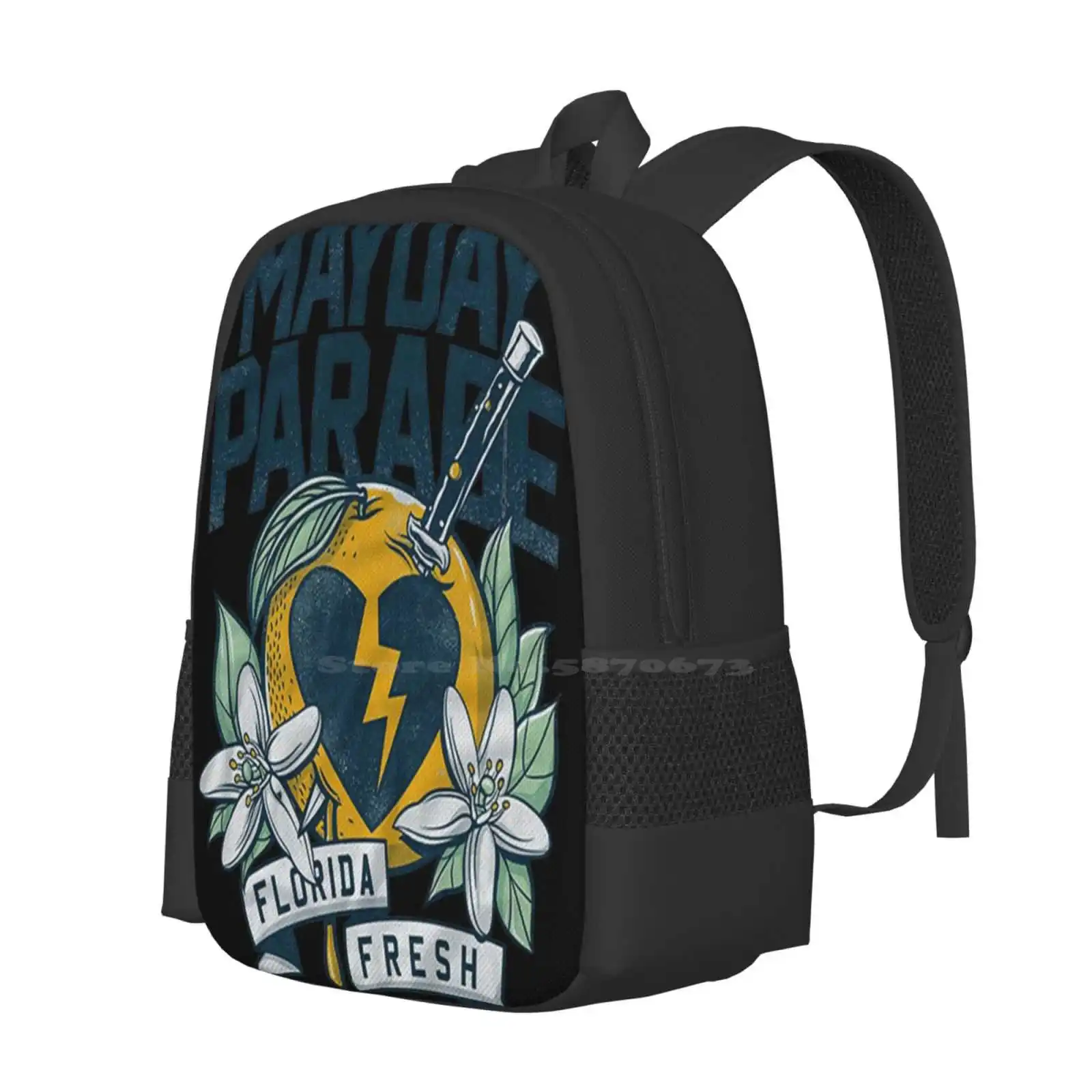 Folrida Fresh Merch Rock Band Hot Sale Schoolbag Backpack Fashion Bags Dropping Like Flies Mayday Parade Musical Group Mayday