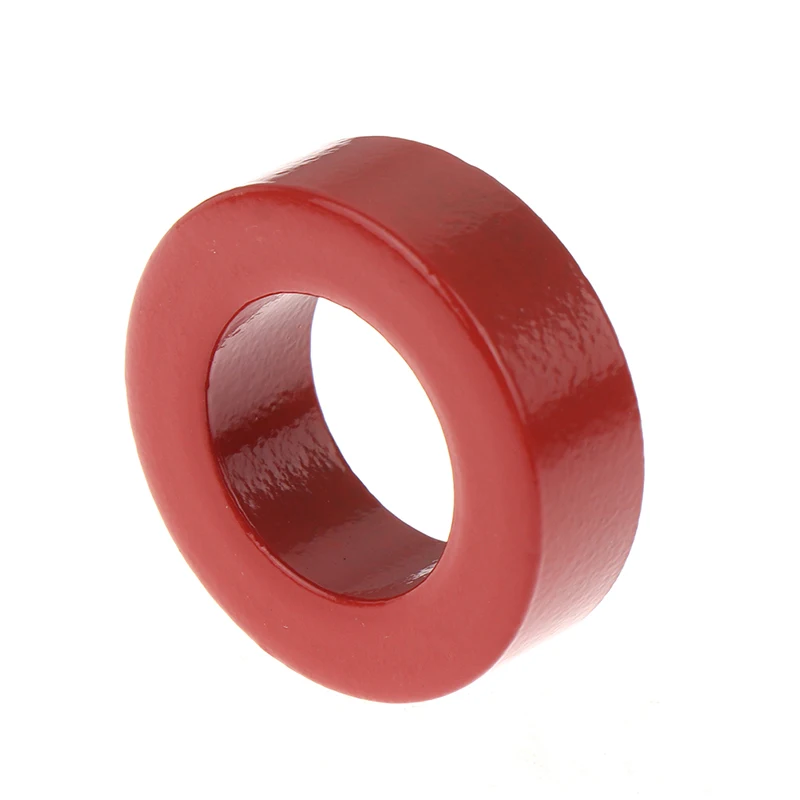 T130-2 Iron Ferrite Toroid Cores For Inductors Iron Powder Core Red Ring Low Permeability