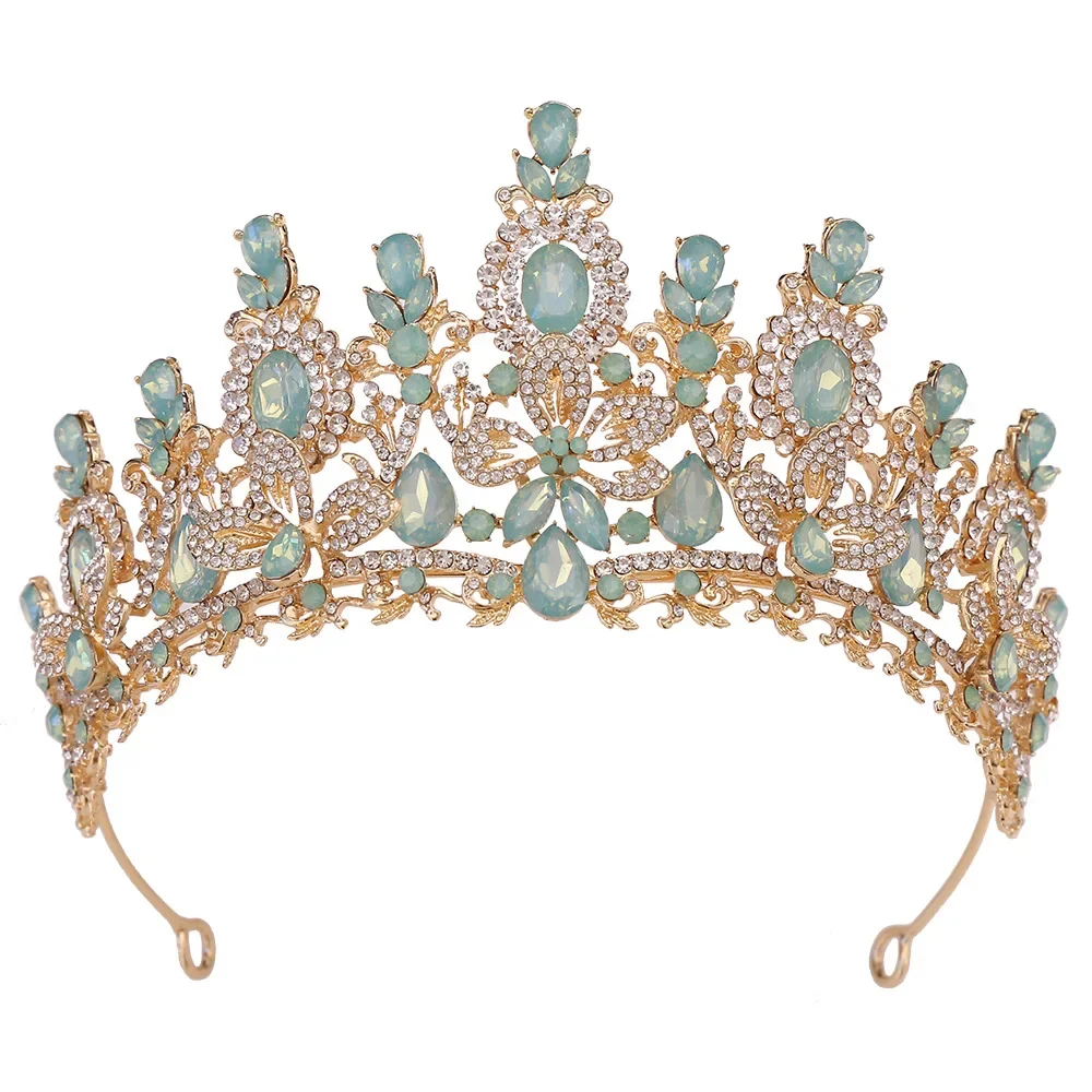 Quality Golden Crystal Crown Woman Headwear Banquet Wedding Hair Accessories Bridal Accessories