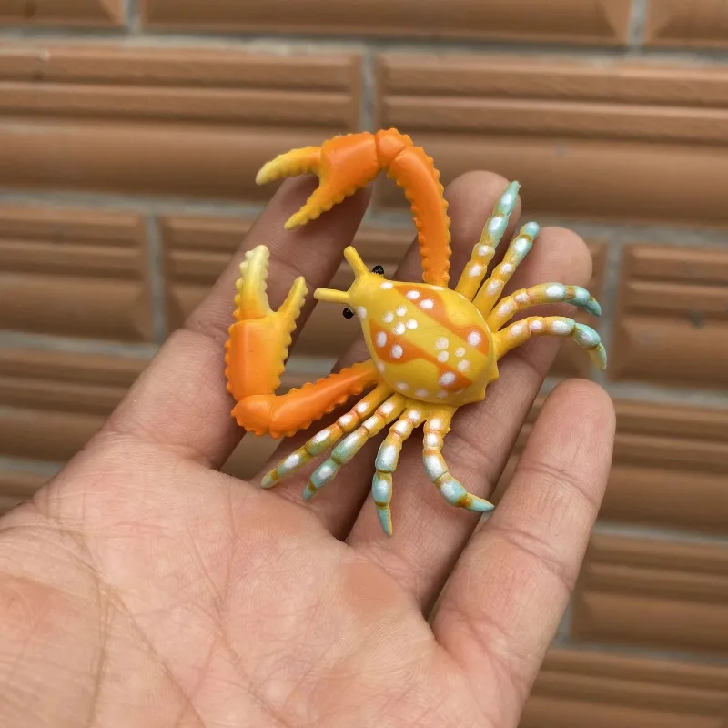 Figuras de acción de tortuga y cangrejos de colores, modelo de acuario, pecera, accesorios de adorno en miniatura, juguetes creativos