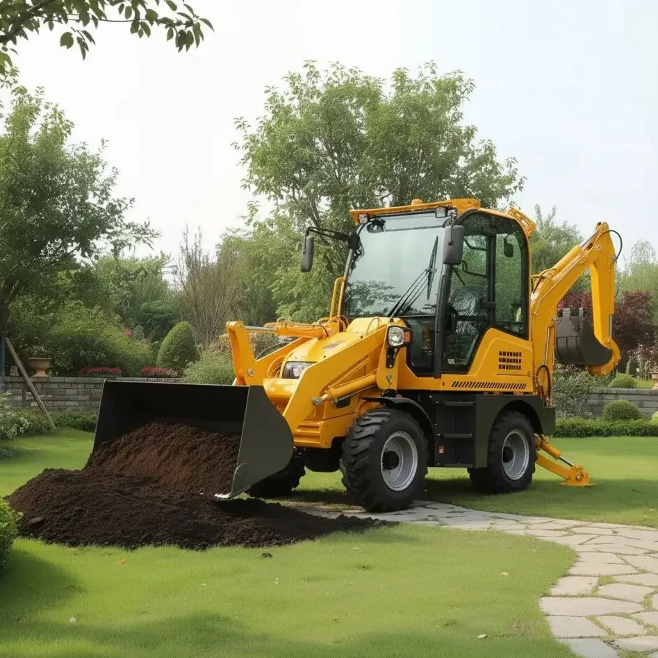 

Мини-экскаватор-погрузчик с сертификатом CE, Euro 5, многофункциональный, компактный, высокоэффективный для фермерских хозяйств, садов и строительных работ