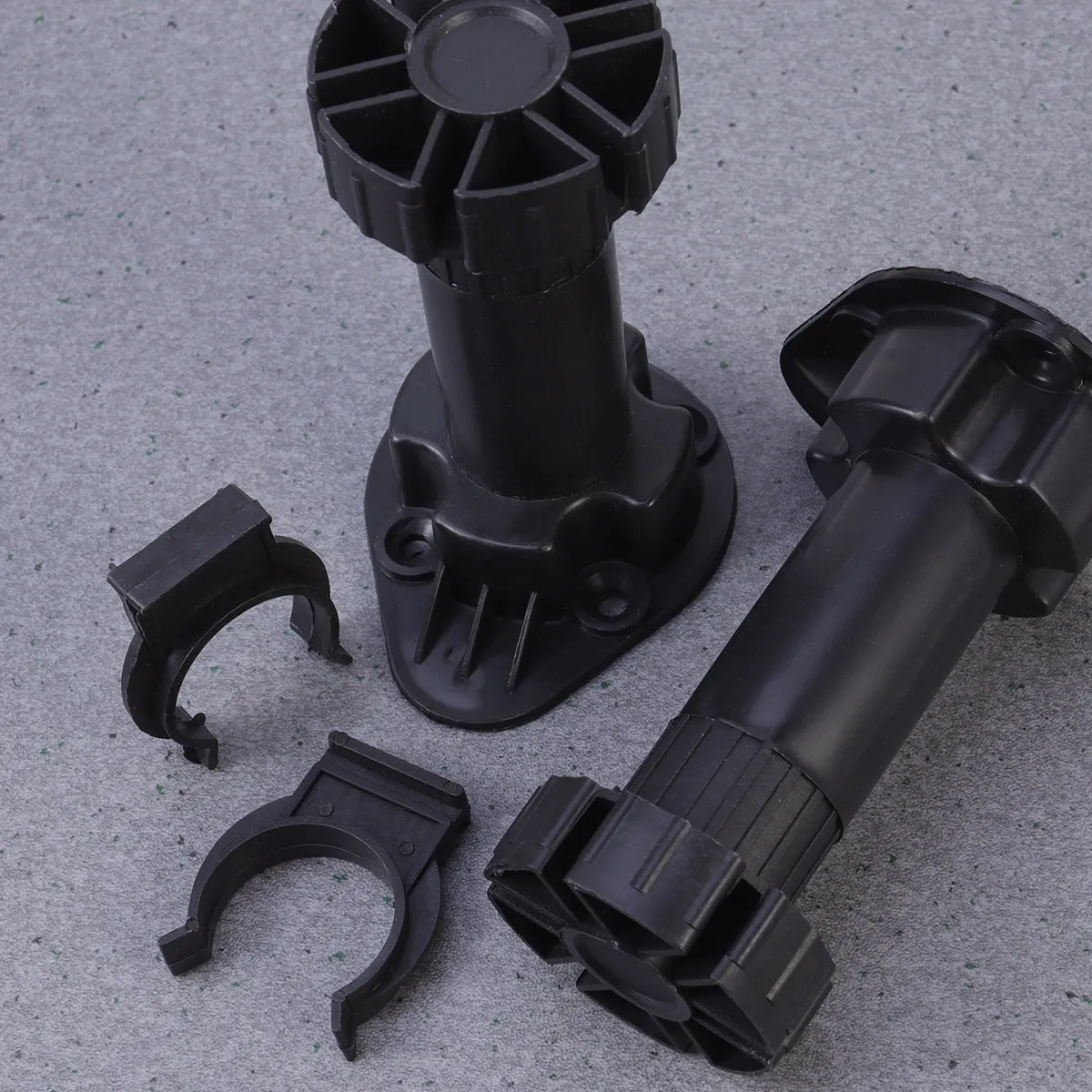 8Pcs Adjustable Thick Furniture Legs Plastic Sofa Cabinet Foot Support Table Leg 100-120Mm Sturdy Furniture Accessories Black