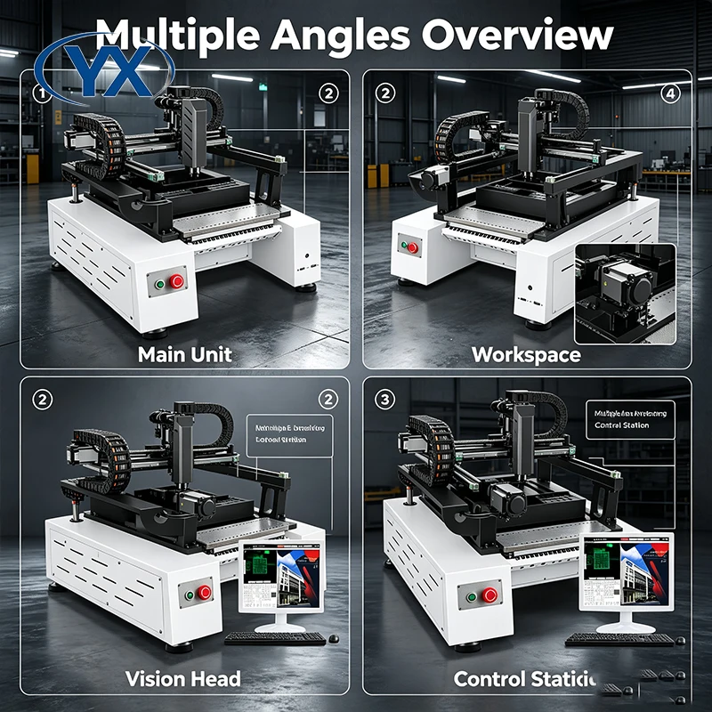 SMT220 Economical SMT Placement Machine Desktop Model USB Connectivity for DIY PCB Projects