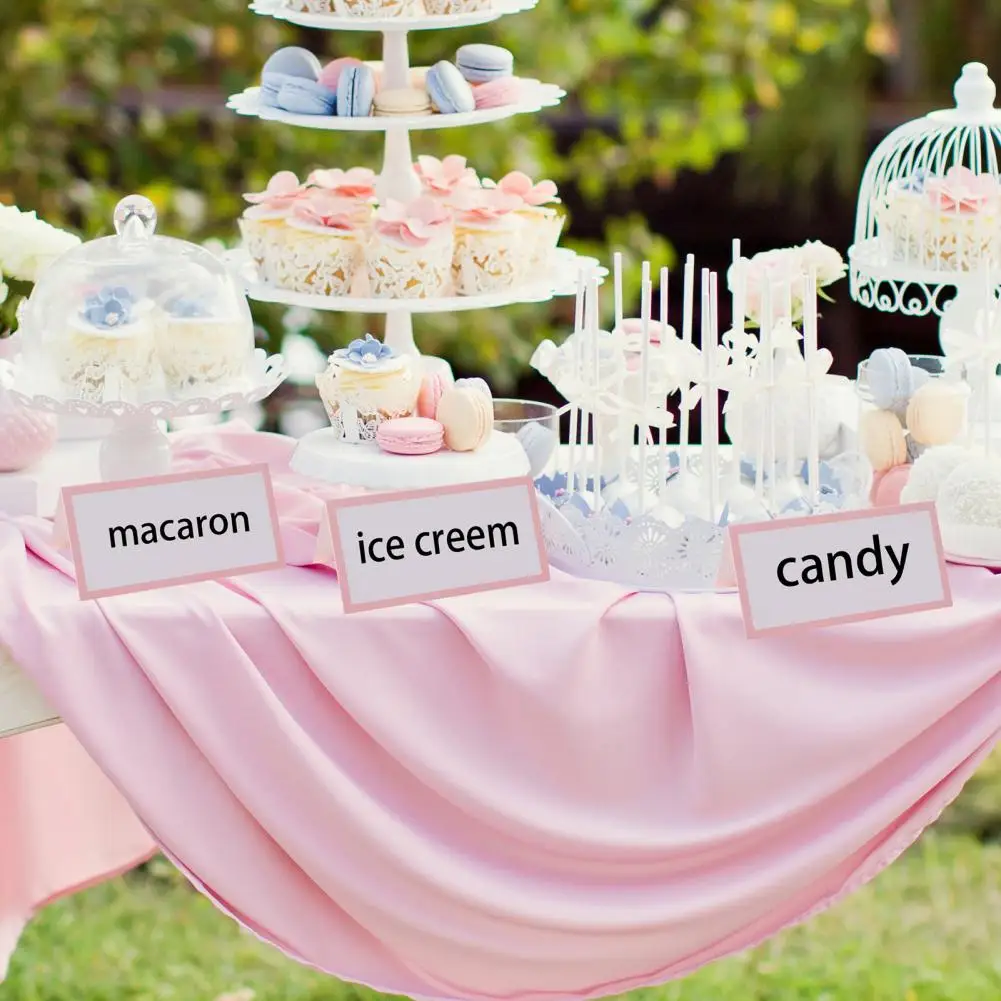 Foldable Table Cards Table Place Cards Elegant Wedding Place Cards Set for Table Setting Blank Seating Tent Name with for Party