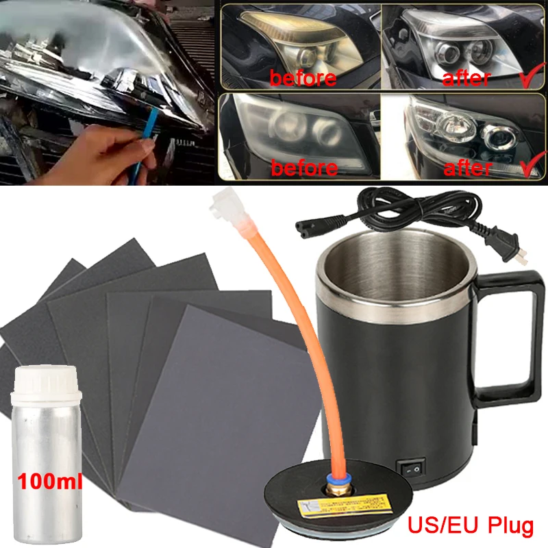 

2022 New Car Headlight Restoration Kit Headlamp Lens Scratch Vague Restore Repair Car Light Polishing Renobation Cleaning Tool