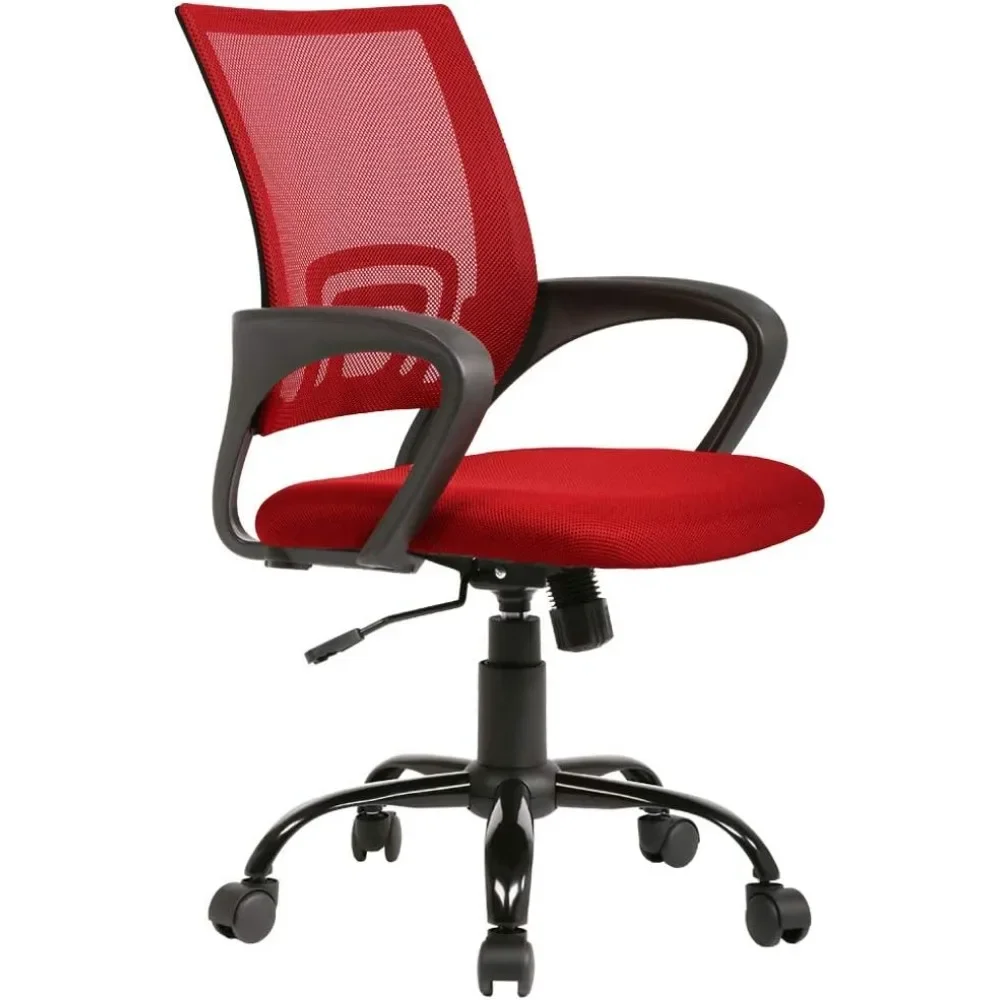 Chaise de Bureau Ergonomique en Maille avec Support Lombaire, Tabouret Moderne Réglable, Bon Marché