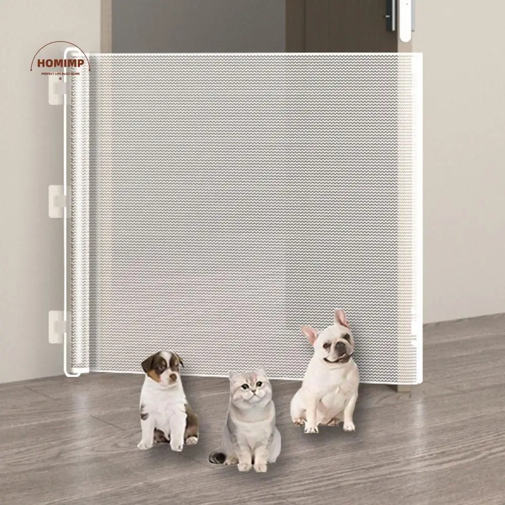 

Adjustable Pet Mesh Isolation Net Anti-Escape Reinforced Retractable Pet Gate Double Lock Multi-purpose Dog Safety Fence