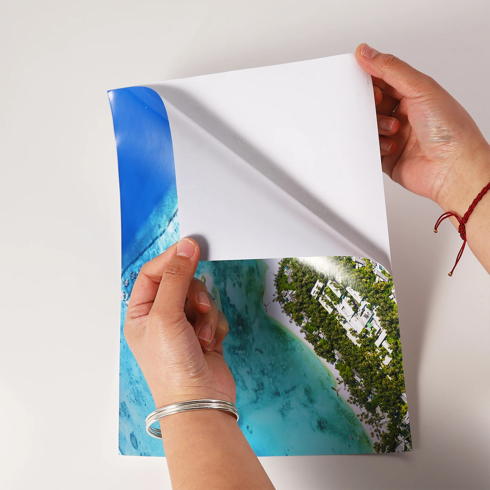 50 hojas A4 pegatinas blancas mate papel fotográfico 128 g/m2 para etiquetas DIY compatibles con impresora de inyección de tinta tamaño 8,3x11,7"