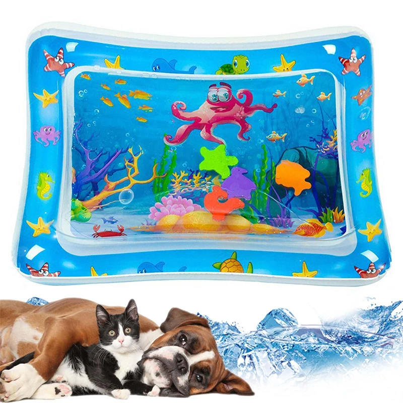 Sensory Water Mat Thickened Sensor Play Water Sensor Cat Mat Pet Supplies Cleaning Cooling Mat Summer Cat Pets Accessories