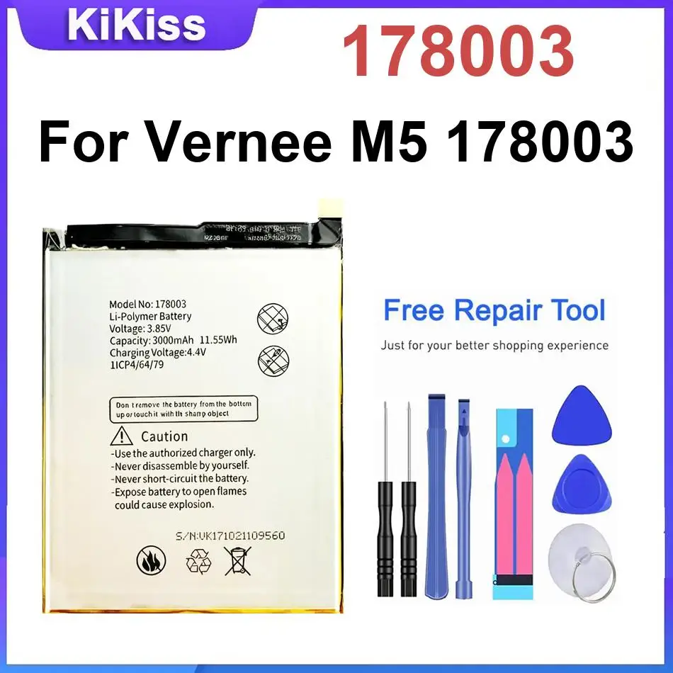 178003 Mobile Phone Battery For Vernee M5 178003 Powerful Batteries ,with Professional Repair Tool Kit
