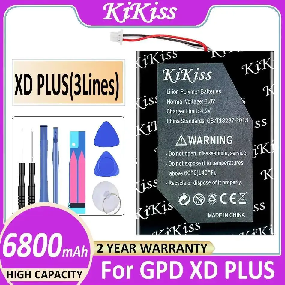 لبطارية الجهاز اللوحي Gpd XD Plus 3 أسلاك، طاقة موثوقة، 6800 مللي أمبير في الساعة، آمنة