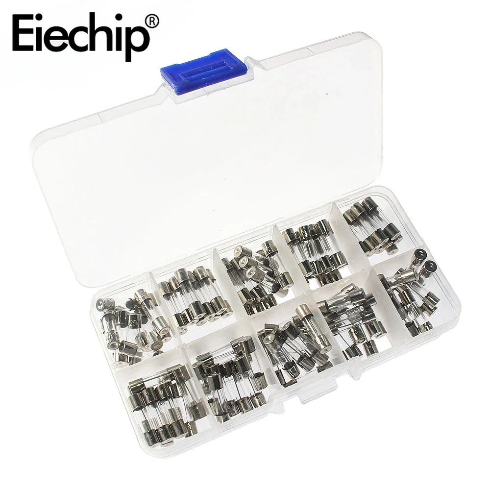 유리 퓨즈 빠른 블로우, 퓨즈 모음 키트, 250V, 빠른 블로우 퓨즈, 0.2A, 0.5A, 1A, 2A, 3A, 5A, 8A, 10A, 15A, 20A, 30A, 100 개