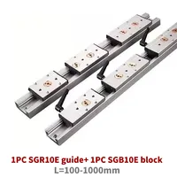Silver built-in dual-axis linear guide 32mm SGR10E slide rail SGB10E block optical axis photography track woodworking machinery