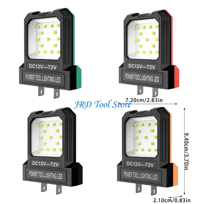 A2UD Universal Batteries Power Work Light With 550LM Brightness Adjustable Plug Spacing For 12-72V Power Tool