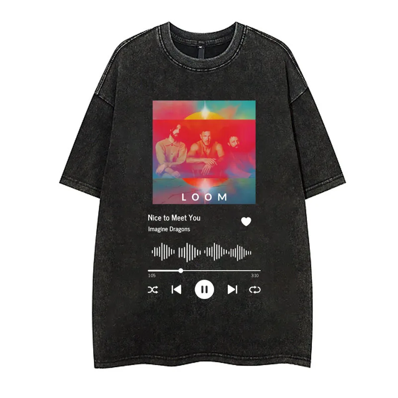 Limted Imagine Dragons Band Loom Tour 2025 T Shirts Men's Women's Clothes Fashion Hip Hop T-Shirts Loose Cotton Vintage T-shirt