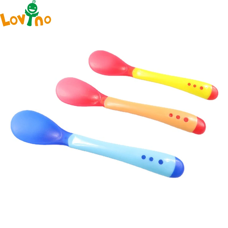 Baby Utensils toddler learning spoons  Fork Set Baby Gadgets Short Handle Spoon Spoon Feeder Tableware for 0-24 month