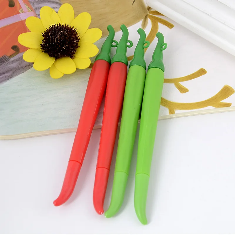 

50 шт., уникальный стиль, креативная гелевая ручка с перцем, студенческие канцелярские принадлежности, можно заменить школьные принадлежности Kawaii с подписью