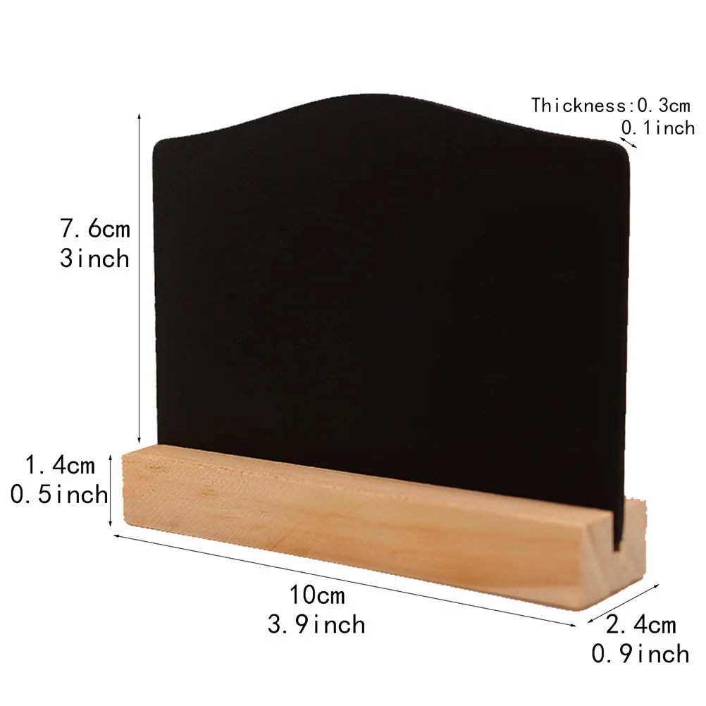 4 قطع سبورة صغيرة على الوجهين قواعد خشبية لوحات رسائل الطاولة مسح ديكور المنزل السبورة #6