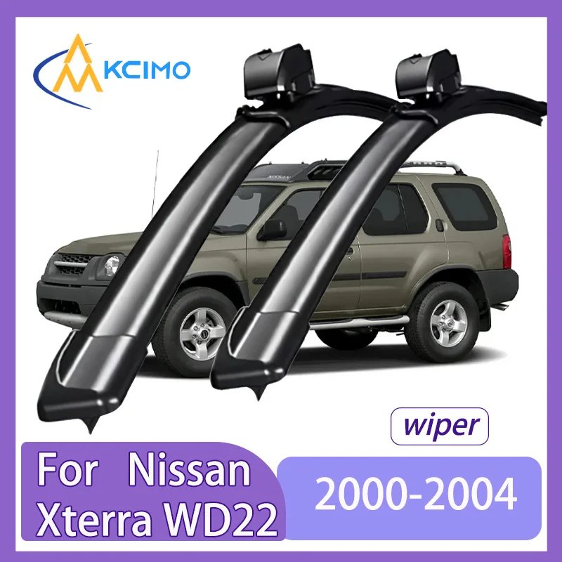 

For Nissan Xterra WD22 2000–2004 Clean Quiet Windshield Model Y Wiper Blades 2pcs Windscreen Window Car Accessories