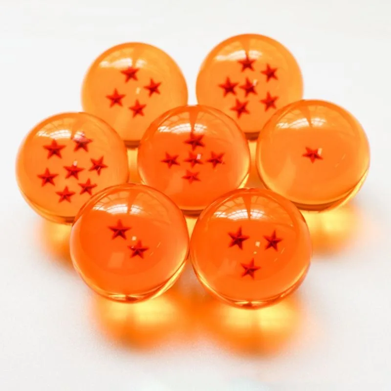 

Dragon Ball Z 3.5cm Stars Crystal Ball Anime Orange Crystal Desktop Ornaments Toys Collection for Kids Gift