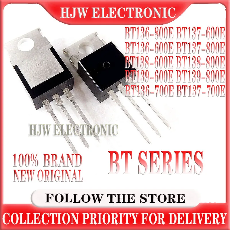 10PCS BT136-600E BT137-600E BT138-600E BT139-600E BT136-800E BT137-800E BT136-700E BT137-700E TO220 BT136 BT137 BT138 BT139 IC