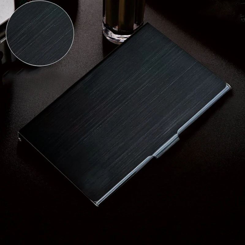 Aluminum Alloy Business Card Holder Card Case Solid Color Thickness Name ID Card Holder Credit Card Case Business Card Case