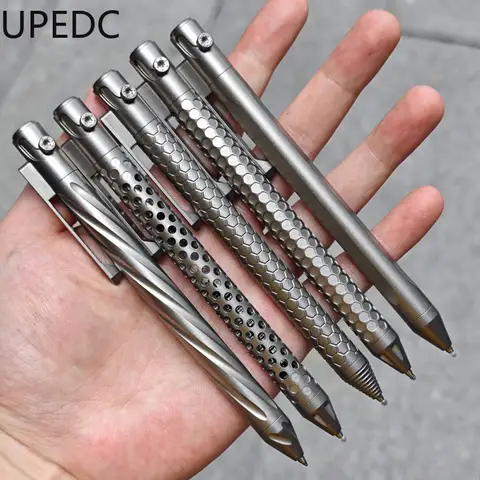UPEDC 티타늄 합금 기계식 펜, U자형 프레스 펜, G2 리필 노팅엄 펜, EDC, 5 가지 유형