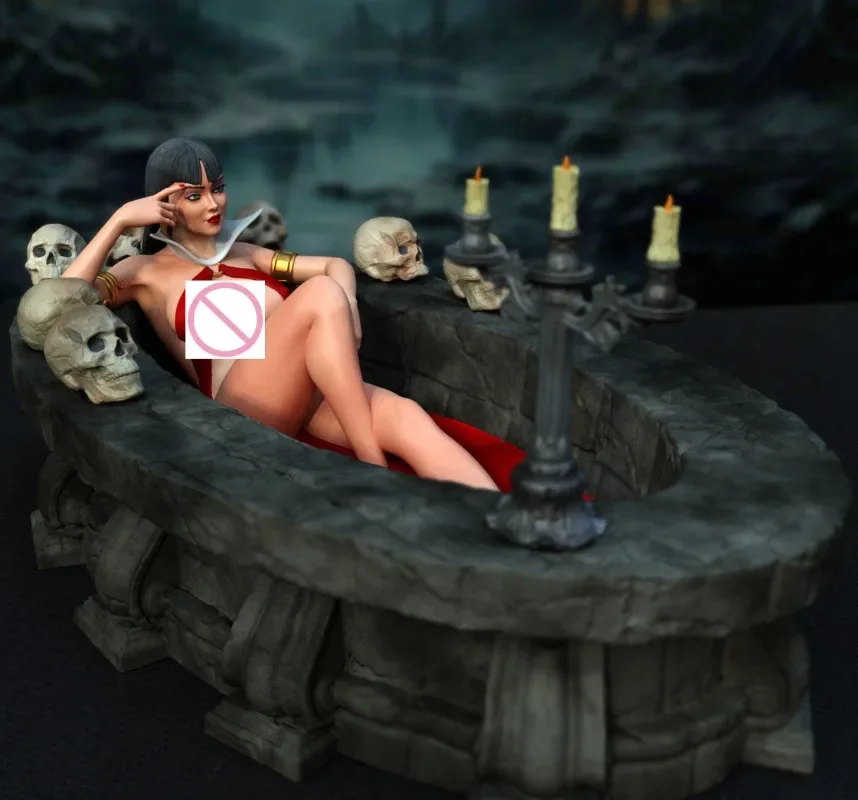 1/24 75mm Scale Resin Figure Assembled Model Kit Fantasy Hobby Miniature Vampire Diorama Unassembled and Unpainted Free Shipping