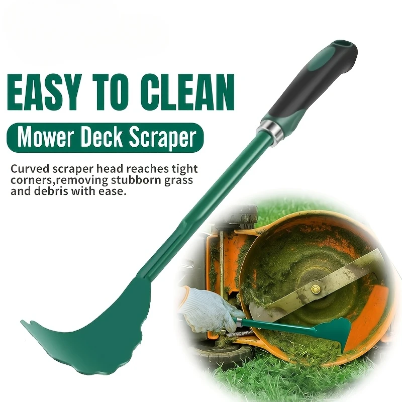 Lawn Mower Cleaning Tool,Home Long-Handled Scraper With A Comfortable Rubber Grip For Cleaning Mower Chassis, Decks, And Blades
