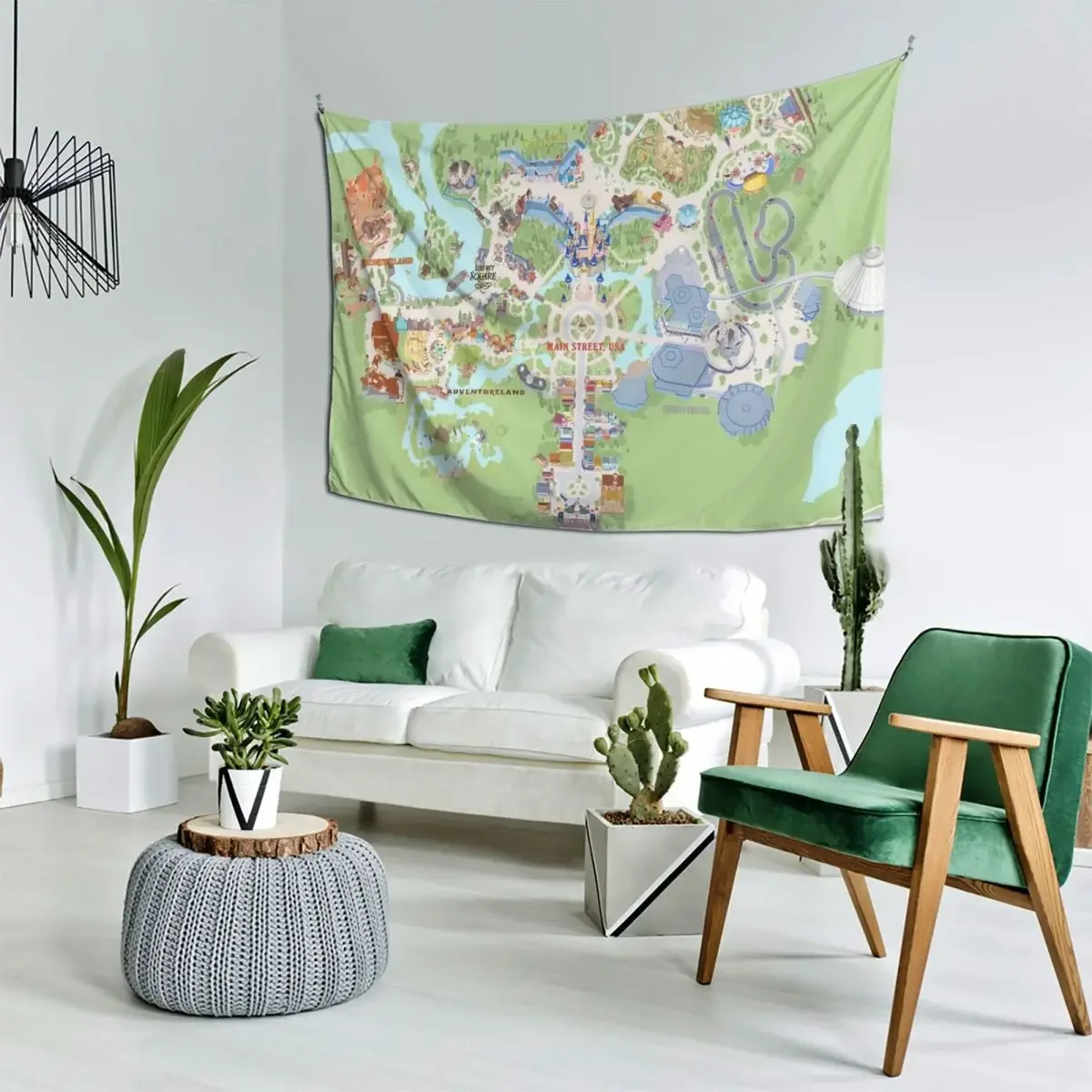 

Magical Kingdom Park Map Tapestry Room Decor Aesthetic Wall Tapestries Wall Mural Decorative Paintings Tapestry