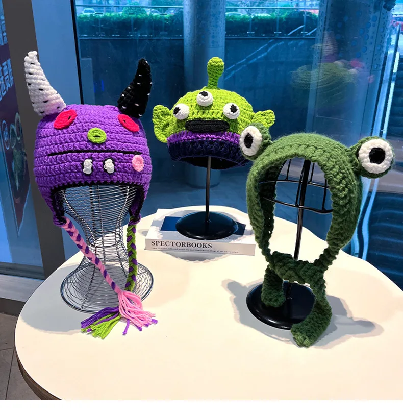 

Унисекс-балаклава: модная вязаная шапка для косплея, карнавала, вечеринок, осенне-зимняя теплая шапка для взрослых и детей, забавная мультяшная шапка-монстр