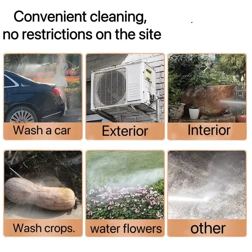 เซินเจิ้นสวนแบบพกพาทําความสะอาด 24V เครื่องซักผ้าไร้สายที่มีประสิทธิภาพแรงดันสูง Heavy Duty Car Wash สเปรย์น้ํา GAN