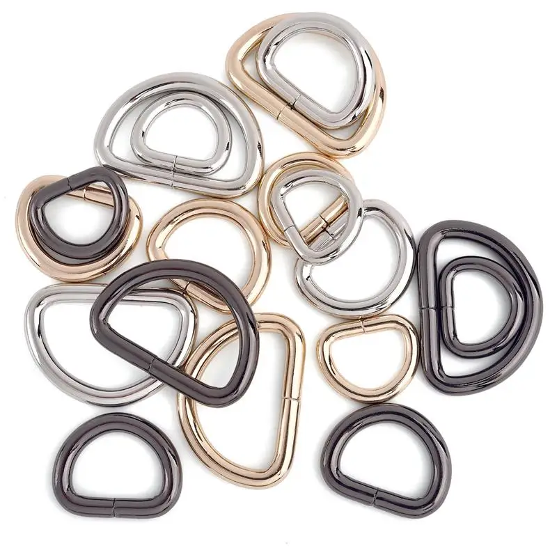 10pcs D-Shaped Buckle D Ring Connection Alloy Metal Silver Gold For Shoes Bags Backpack Buckles DIY Accessory 15/20/32mm