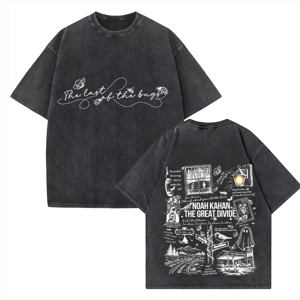 Noah-Kahan The Great Divide Tour 2026 Cotton T-shirt Vintage Summer O-Neck Short Sleeve
