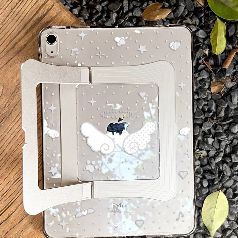 Kawaii Angel Wings Wave Point Premium For iPad Pro 13 11 M5 M4 M3 M2 Air 8 7 5 6 11th A16 12.9'' 10 11 12 Th Mini 7 6 Case