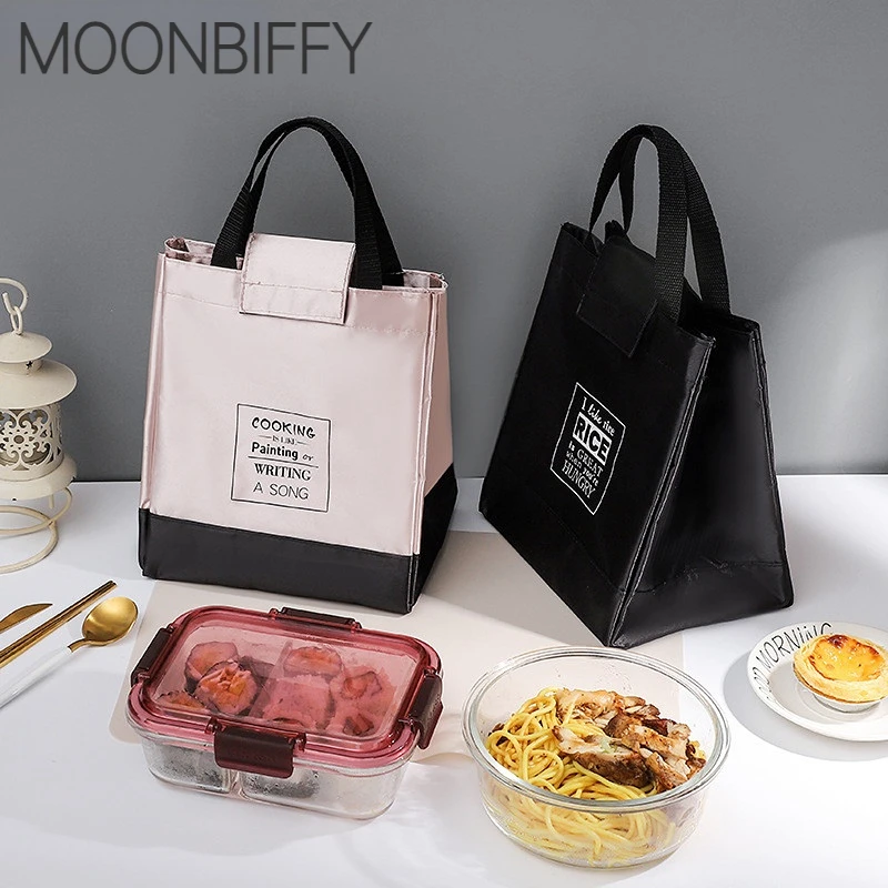 

1 Pc Large Lunch Bag Picnic Bag for Women Pink Food Picnic Fresh Cooler Bag Insulated Durable Bento Thermal Lunch Box