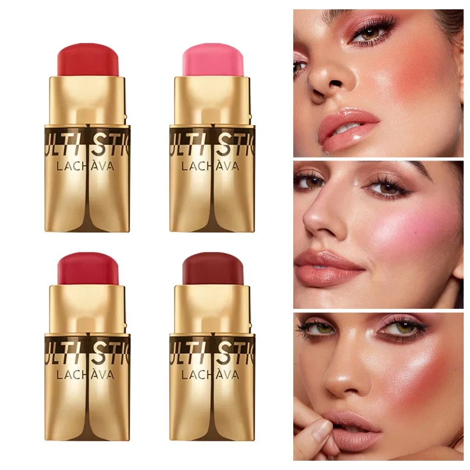 Bâton de fard à joues aux baies 3 en 1, imperméable et avantageux de Correction de couleur, maquillage multifonctionnel pour joues, yeux et lèvres