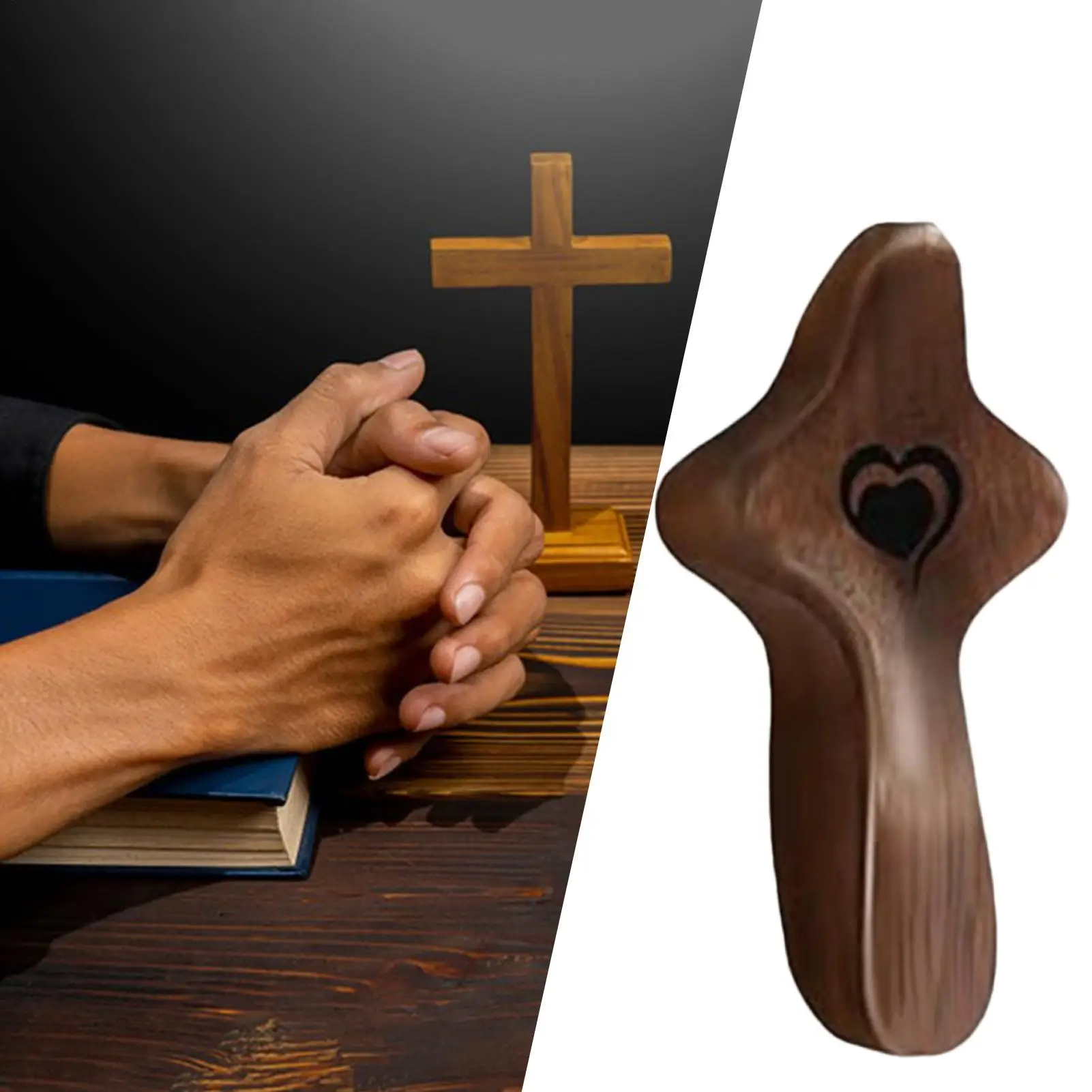 Pocket Cross Comfort Crosses for Hand Portable Crucifix for Praying Meditation Daily Devotion Spiritual Seekers Church Members