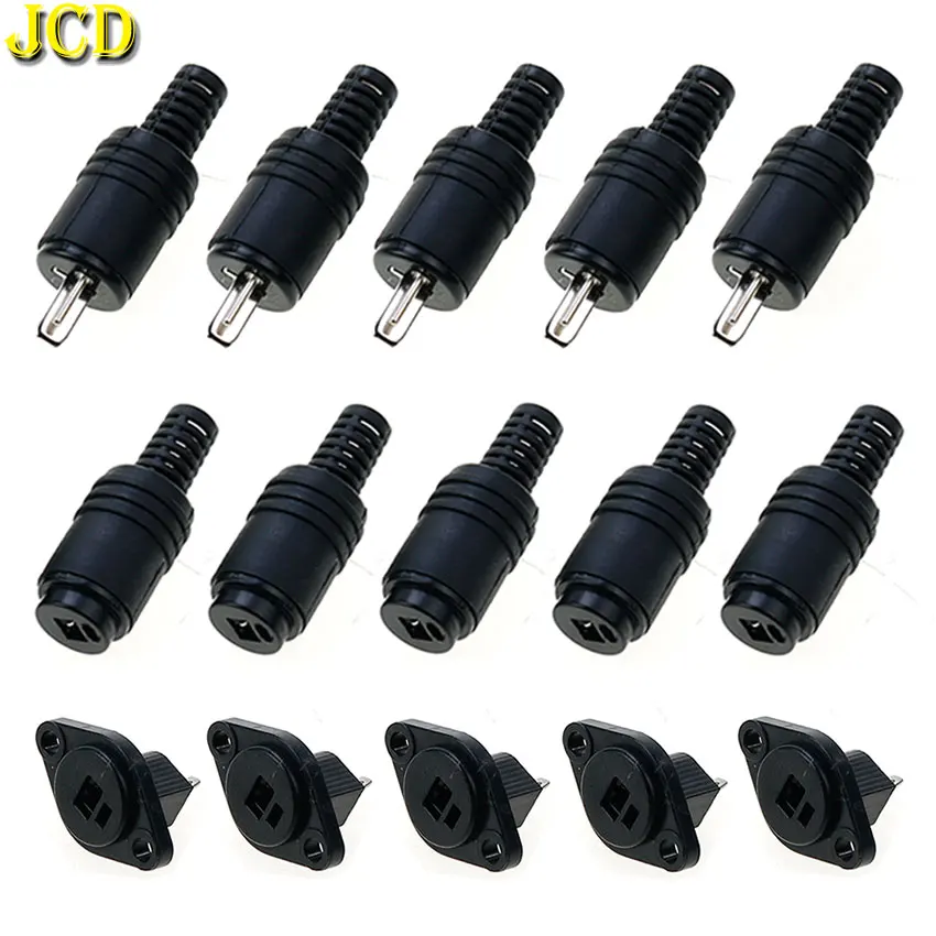 2/5/10 pçs 2pin din alto-falante macho tomada fêmea conector de alta fidelidade terminais de parafuso conector de alimentação lâmpada de áudio adaptador de tomada de sinal