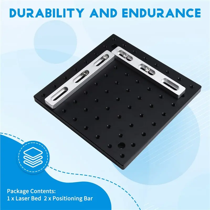 ABSE-For Laser Engraver Compatible Aluminum For Laser Bed-Panel With Positioning Bars, Rapid Fast Heat Dissipation Design