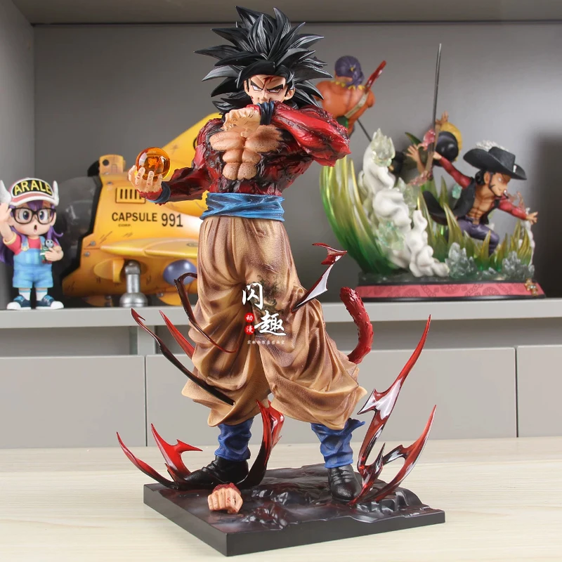 34cm LK Son Goku Model Dragon Ball Z Action Figure DBZ SSJ Figurine Anime Super Saiyan 4 Collection GK Statue Ornaments Toys view 2