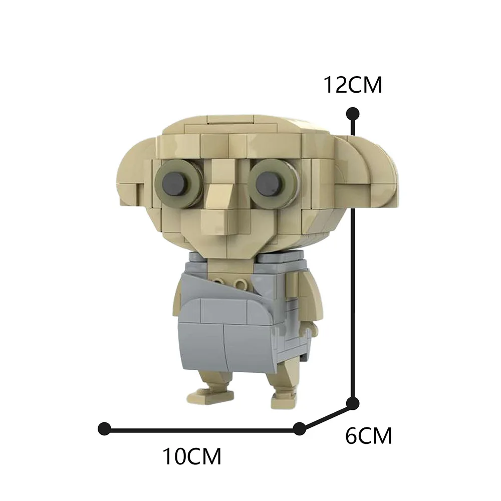 House Elf MOC-Bausteine, magische Kreatur mit großen Ohren, Wizard World Fantasy DIY für Sammler