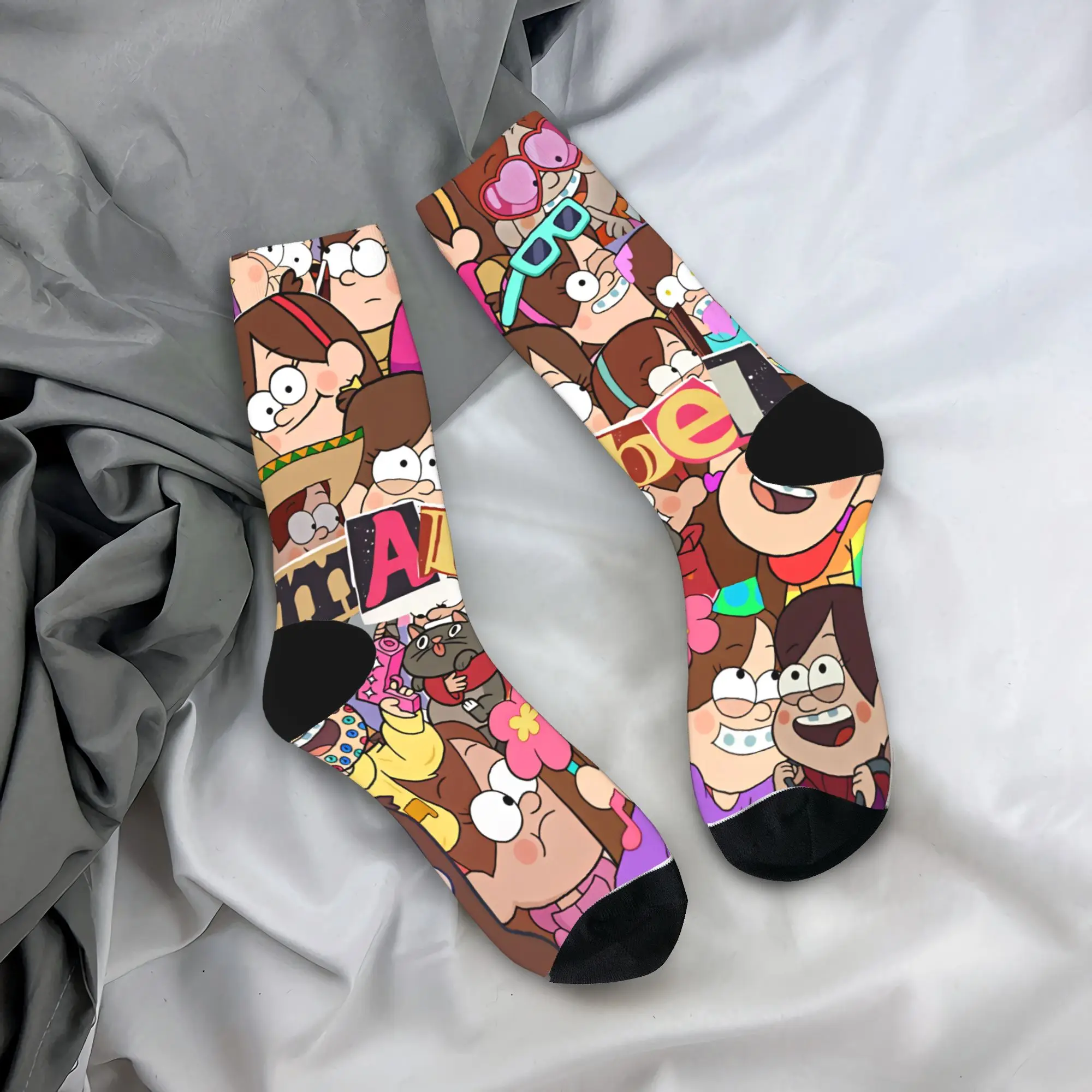 Mabel Socks Autumn G-Gravity Falls Stockings Casual Couple Soft Socks Custom Climbing Non-Slip Socks