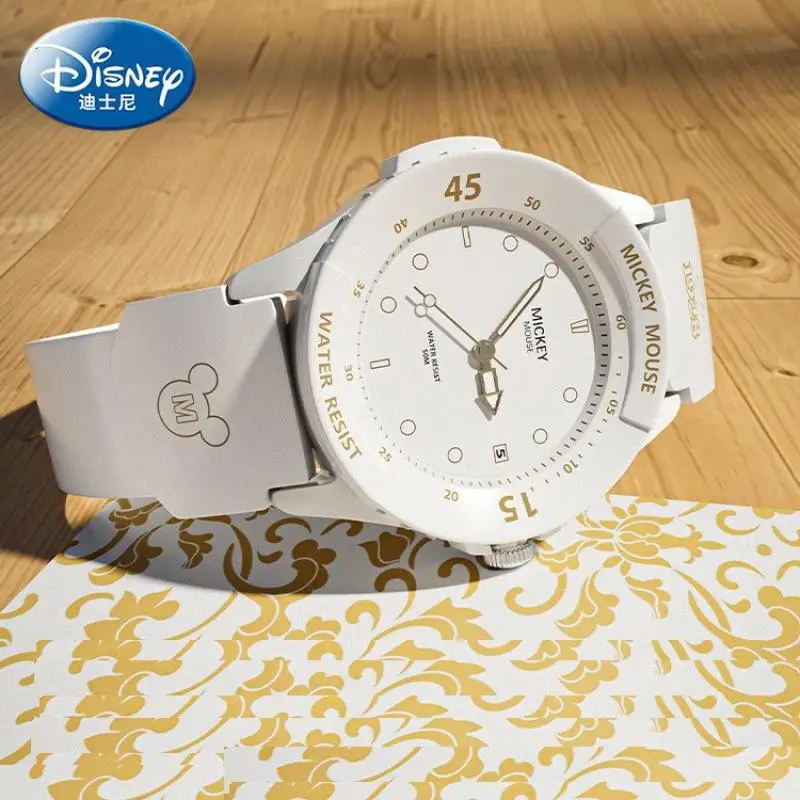 Disney-Montre-bracelet à quartz pour enfants, montre-bracelet étanche, souris de dessin animé, unisexe, garçon, fille, américains, étudiant, enfant, nouvelle horloge, date