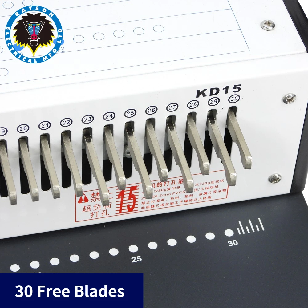 Hole Punch Binding Comb Machine. Office Accessories and School Supplies.30-Hole, A3 A4 and Note Book Paper Puncher Stationery