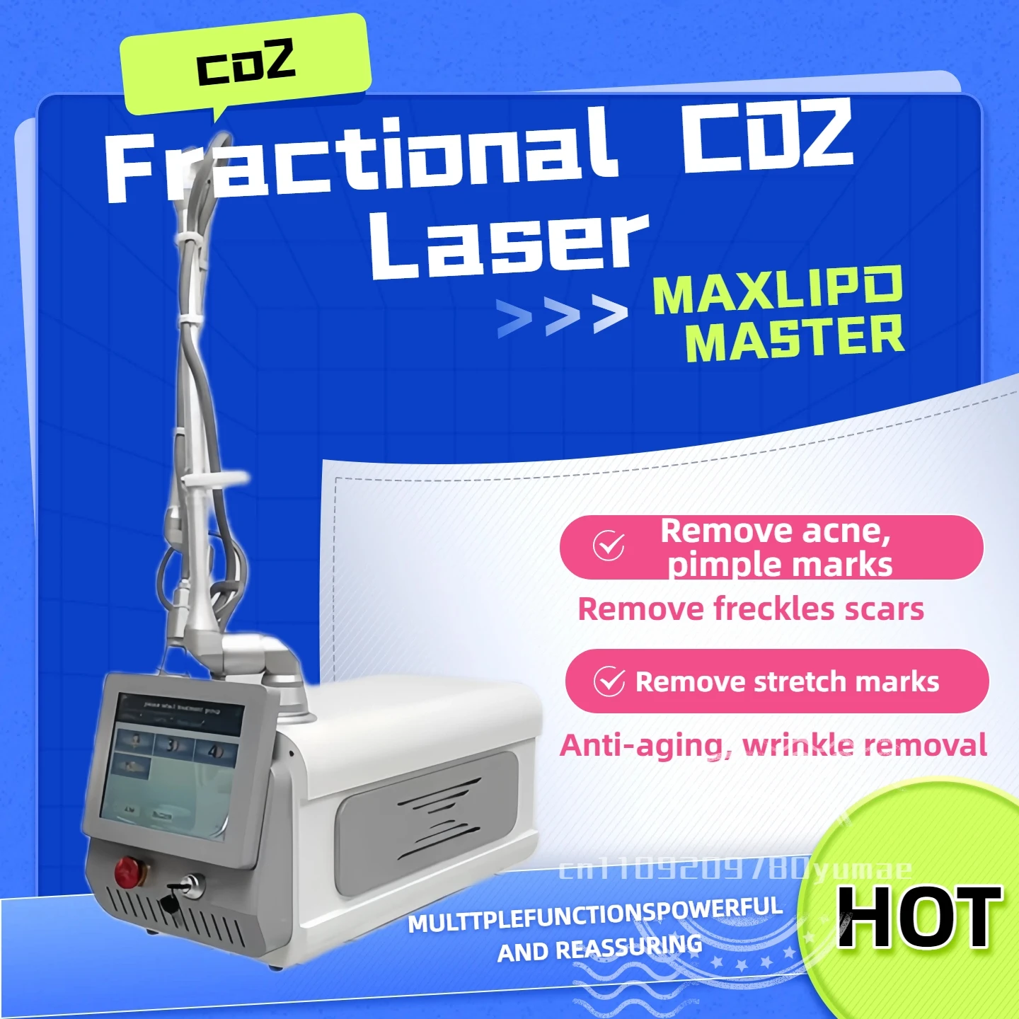 Machine Laser fractionnée CO2 multifonctionnelle, professionnelle, peau de carbone, cicatrice, élimination des rides, Correction des pigments, indolore 4D