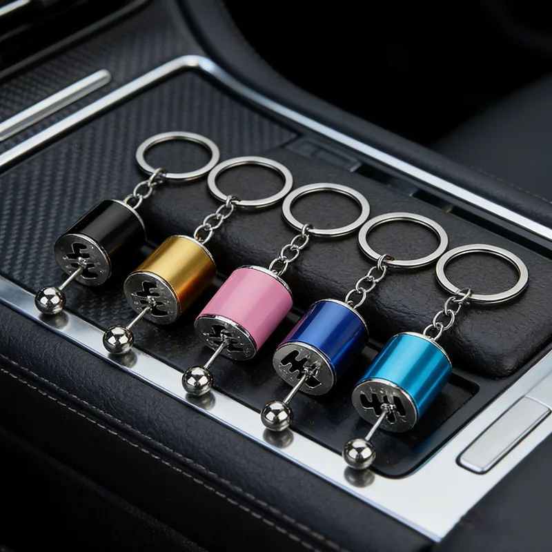 Cool Gear Stick Keychain Manual Shifter Key Ring 6 Speed Fidget Bag Charm for Men Boys Car Lover Racing Performance Unique Gifts view 3