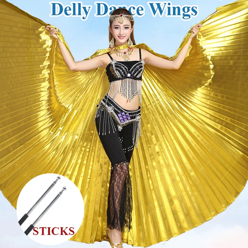 Women Belly Dance Wings Belly Dance Accessories Bollywood Oriental Egyptian Sticks Costume Adult